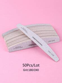 3/5/10/20/50pcs Zebra Pattern Double-Sided Nail Files, Wooden Nail Buffers - Multicolor - View 16