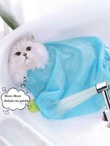 1 túi tắm cho mèo, dụng cụ cắt móng cho thú cưng, đồ dùng vệ sinh cho thú cưng, túi tắm chống cào, chống cắn cho mèo. - Nhiều màu - Xem 12