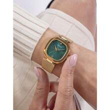 Guess 女士石英表，石英机芯，不锈钢表带，不锈钢表壳，防水，适合日常聚会及其他场合 GW0768L2 - 軍綠色 - 查看 6