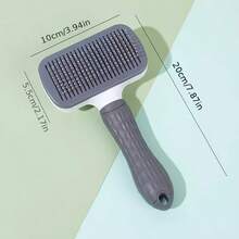 Pet Grooming Brush With One-Push Clean Button, Effective Shedding & Massage Tool For All Pet Hair Types - View 3
