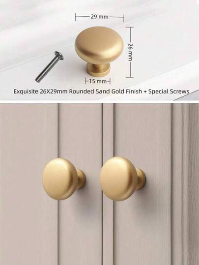 1/2/4pcs Vintage Modern Minimalist Gold Cabinet Handles, Aluminum Alloy Drawer Door Pulls, Cabinet Drawer Handles, Cabinet Door Pulls, Single Hole, Wardrobe Furniture Door Handles, Drawer Wardrobe Furniture Hardware. Vanity Handles, Door Handles, Retro Decor, Pink Room Decor, Gold Handles