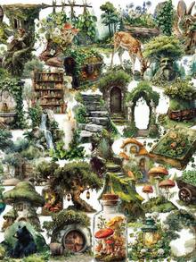 50pcs Forest Theme Green Transparent Sticker Pack Cartoon Design Phone Cases, Laptops, Bottles, Scrapbooks & Journals - Unique Decorative Stickers Decals - Nhiều màu - Xem 12