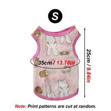 1pc Spring/Summer Cartoon Outdoor Pet Cooling Vest, Breathable & Cool Design, Suitable For Rabbits & Small Pets, Home & Outdoor Cooling Vest - Multicolor - View 13