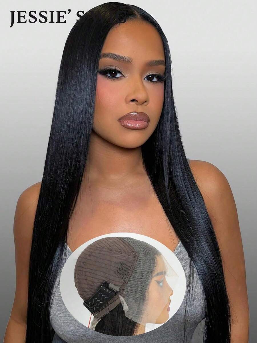 Jessie's Wig 13x4 透明蕾丝前真人发假发，预先拔毛的巴西丝绸直发蕾丝前假发，真人发，20 英寸 - SNatural - 查看 1