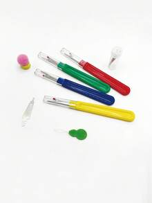 1pc Quick Unpick Set/Thick & Thin Thread Ripper Tools/Large & Small Button Opener/Sewing Seam Ripper, Red/Blue/Yellow/Green - Large Suture Remover - View 2