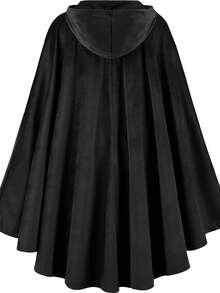 一件中世纪维京风格长款连帽斗篷，深色系连帽超长斗篷，适合所有季节 - 彩色 - 查看 7