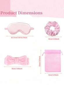 24pcs Pink Bridesmaid Gift Set, Suitable For Bridal Shower, Bachelorette Party, Includes Satin Eye Mask, Silk Brush, Coral Velvet Bow Headband, Comes With Organza Bag, Ideal For Wedding Guests, Pajama Party, Ladies Self-Care, Beauty Themed Party, Wholesale Available - 多色 - 查看 8