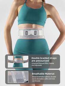 VBOSI 1 Piece Breathable Waist Support Belt With 4 Metal Braces - Bandage Compression For Workout, Office & Daily Wear, For Men & Women - Multicolor - View 2