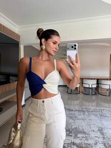 High-Quality Braided Modal Knit Top, Brazil National Team 2026 World Cup, Green And Yellow. - Xanh và trắng - Xem 3