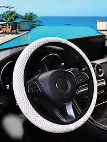 MEIKAXIU 1pc 3D Breathable Mesh New Style Granule Massage Car Steering Wheel Cover Without Inner Ring, Suitable For 14.5-15 Inches Car Accessories - một kích cỡ - Xem 4