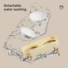 Stainless Steel Raised Pet Food Bowl, Anti-Splash Neck Protection Cat Dog Feeder With Stand, Small Dog Cat Bowls, Detachable And Easy To Clean Water Bowl - 500ml - View 11