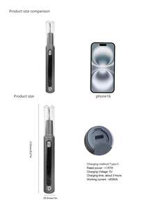 SEAGO 熱銷家用超音波牙齒清潔器，電動牙齒清潔器，便攜式超音波牙齒清潔設備，去除牙結石、牙垢、黃牙、煙垢、茶垢、咖啡垢，牙齒清潔工具，熱門牙結石去除，水牙線，電動美白設備，牙齒清潔設備，防水，牙齒美白 7 件組，家用口腔護理清潔工具，必備牙齒美白清潔工具，解決各種口腔問題，增強自信笑容，現代家庭不可或缺的健康護理小家電，500mAh 電池容量 - 彩色 - 查看 3