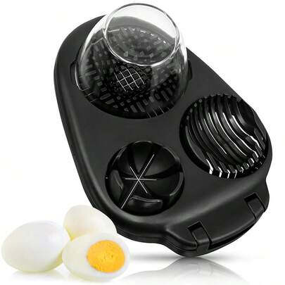 1pc Egg Slicer, Egg Crusher & Egg Cutter 3-In-1 Egg Cutting Tool