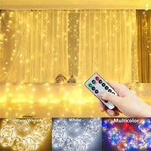 1pc LED Window Curtain Lights - USB Powered, 8 Lighting Modes - Ideal For Wedding, Party, Christmas And Halloween Decoration - USB Curtain Light String - View 12