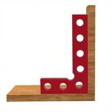 Escuadra de precisión de aleación de aluminio resistente de 100 mm con detector de ángulo de 90° y calibrador de marcado - Construcción de alta calidad, mango ergonómico, herramienta localizadora central con escala y sistema de alineación - Cuadrado de marcado - Ver 9