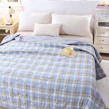 1pc Ultra Soft & Breathable Quilt - Lightweight All-Season Bedding, Modern Floral Plaid Pattern, 100% Polyester, Machine Washable, Suitable For Single/Double Bed, Hotel, Camping And Home Decor, Luxury Hotel Bedding | Modern Quilted Design | Embossed, Autumn Decor, Room Decor - Royal Blue - View 4