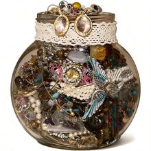 1pcs Mystery Jewelry Jar, Surprise Box For Women Vintage Jewelry Gift Set (Necklace, Earrings, Rings,Kracelet) Unique Birthday Gift For Her (Diverse Styles/40-45) - 1 CÁI - Xem 7