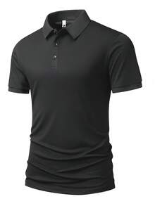 三件套男士时尚休闲Polo衫，户外运动骑行徒步约会短袖，适合送给男友 - 黑色 - 查看 5