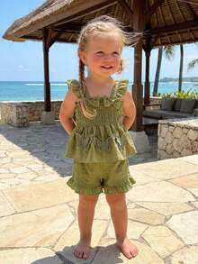 Baby Girls Tank Top Co-Ords - 綠色 - 查看 5