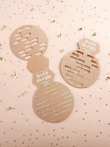 Conjunto de 10 cartões Mad Libs para chá de panela, ideal para chá de casamento, noivado e despedida de solteira. Feito em papel kraft. - Conjunto de jogos para festa de casamento - Ver 5