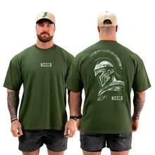 Spartan Oversized T-Shirt For Gym/Workout - Green - View 1