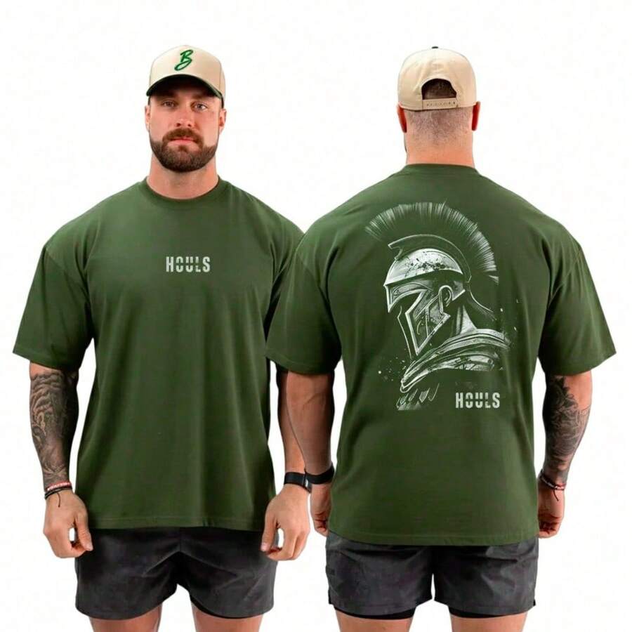 Spartan Oversized T-Shirt For Gym/Workout - Green - View 1