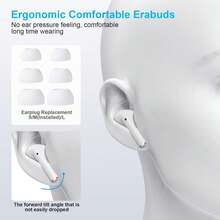 2026 New Bluetooth Wireless Earbuds, 5.3 Bluetooth Headphones For Apple Earbuds Wireless, ENC Noise Cancelling Hrs Playback In Ear  HiFi Bass White - View 6