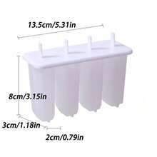 硅胶冰棒模具带棍，可重复使用，自制冰棒模具 - 白色 - 查看 8