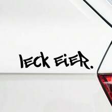 Leck Eier Personalized Text Car Sticker - A - View 1