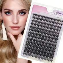 LIMEIKAI 280 Clusters Of 40D False Mink Eyelashes D Curl Natural Eyelash Extensions Russian Strip Individual Eyelashes Makeup Tool - D - View 7