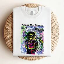 T-shirt femme imprimé Nouveau T-shirt Shane MacGowan Rare Blanc S-234XL T-shirt P574 Manches longues - Blanc - Voir 3
