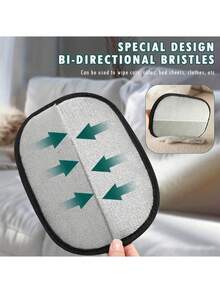 1只宠物除毛手套，静电除毛工具，猫狗梳毛刷，适用于衣物沙发等宠物掉毛 - 黑色 - 查看 4