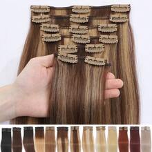 8 Tressen Invisible Clip in Hair Extensions 100% Remy Human Echthaar Haarverlängerung Tresse Dick Glatt pelucas de cabello humano #4/27 Mittelbraun & Dunkelblond #12/613 Goldbraun & Hellblond #18/613 Licht Asche Blond & Hellblond 20cm 25cm 30cm 35cm 40cm 45cm 50cm 65cm 60cm perücke damen perücke echthaarperücke haarverlängerung echthaar - S4/27 - Übersicht 3