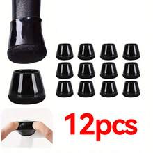 Bộ 12 miếng bọc chân ghế bằng silicon có đệm nỉ, được thiết kế cho sàn gỗ, sàn gạch, sàn gỗ công nghiệp và sàn nhựa vinyl, giúp ngăn ngừa trầy xước và lõm, dễ dàng lắp đặt, là vật bảo vệ chân đồ nội thất bền chắc cho sàn nhà. - Xem 10