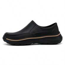 Men's Kitchen Work Shoes, Slip-On Safety Shoes, Anti-Slip & Wear-Resistant & Waterproof - Brown - View 3