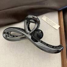 1pc Resin Criss-Cross Ball Hair Claw - Multicolor - View 9