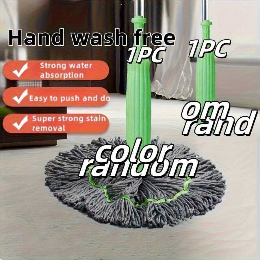 Multifunctional 360-Degree Rotating Mop° Rotary Floor Cleaner, Equipped With A Durable Plastic/Metal Handle And A Washable, Reusable Mop Head.No Electricity Required.A Hands-Free Rotary Mop Suitable For Homes And Dormitories - 旋轉式多功能拖把 - 查看 1
