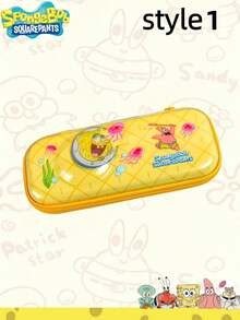 SpongeBob SquarePants Sponge Star Hard Shell Pencil Case Multifunctional Storage Box, Best Gift For Friends, Perfect Party Decor, Home Decor, New Year Gift, Ramadan Gift, Valentine's Day Gift For Girlfriend, Suitable For Birthday Celebration, Souvenir, Cute Aesthetic, Valentine's Day, Gifts, Decorations, Home Decor, Valentine's Gifts - Multicolor - View 8