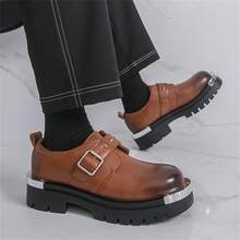 Botas de montar de cuero de caña alta para hombre - Marrón - Ver 2