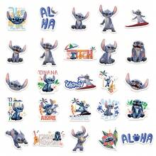 Disney 50 miếng dán chống thấm nước hình Stitch, thích hợp dán lên vali, ốp điện thoại, máy tính bảng, đàn guitar, ván trượt, cốc, sổ kế hoạch và các vật trang trí khác. - Mũi khâu - Xem 9
