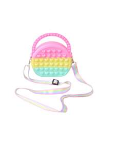 儿童硅胶手提包，可爱公主时尚钱包，可调节肩带，旅行斜挎包 - 彩色 - 查看 13