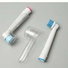 1个/2个/4个/5个/6个装电动牙刷头防尘盖牙刷帽保护套，适用于防尘盖 - 無色 - 查看 8