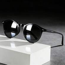 1副复古圆形时尚眼镜，适合街头摄影、派对、音乐节等场合。 - 彩色 - 查看 2