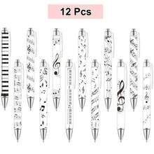 1/6/12支装圣诞音符圆珠笔，1.0mm黑色墨水笔，音乐主题派对礼物，办公用品 - 音符 - 查看 9