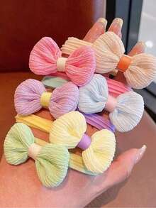 6pcs New Colorful Floral Hair Scrunchies, High Elasticity And Gentle On Hair, Perfect For Girls To Create High Ponytails, Cute And Sweet Princess Hair Accessories Hair Rubber Bands Hair Rope Elastic Hair Tie,Summer,Holiday,Travel Hair Elastics Elastic Hair Tie - Multicolor - View 3