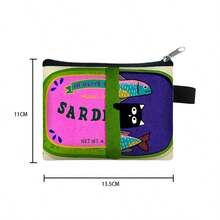 New Cute Cartoon Coin Purse, Made Of Polyester, Zipper Closure, Compact And Portable, Can Be Used As Key Pouch, Mini Wallet, Summer Coin Pouch For Women Money Wallet Purse Wallet Small Wallet Coin Wallet Travel Essential - Multicolor - View 7