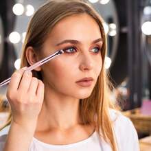 Dual-Ended Brow Brush, Eyebrow Brush, Angled Eye Brow And Spoolie Brushes, Shaping And Filling Eyebrows, Eyebrow Spoolie Brushes For Precise Brushing - Multicolor - View 7