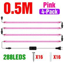 LED Grow Light Bar Full Spectrum AC220V Green Plant Lamp UV IR Red Blue Indoor Hydroponic Flower Seedling Potted Succulent Vegetables Tomato Cactus Bonsai Moss Fish Tank Aquatic Plants Cultivation Growth Box Fill Lighting Pink /Sunlight 1-12Heads With EU Plug 30CM/50CM 11.81Inch/19.69Inch - EU C Type Plug(220-240V) - View 46