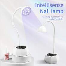 Lampu Kuku UV LED Portabel Isi Ulang, Pengering Kuku Nirkabel dengan Kabel USB, Cocok untuk Kuku Gel dan Stiker Kuku, dengan Sensor Otomatis dan 4 Pengaturan Timer, untuk Salon Kuku Profesional dan Penggunaan di Rumah - Putih - View 2