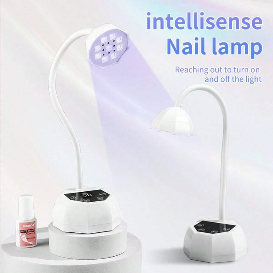 Lampu Kuku UV LED Portabel Isi Ulang, Pengering Kuku Nirkabel dengan Kabel USB, Cocok untuk Kuku Gel dan Stiker Kuku, dengan Sensor Otomatis dan 4 Pengaturan Timer, untuk Salon Kuku Profesional dan Penggunaan di Rumah